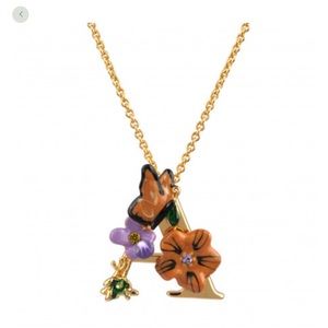 Les Néréides Blossom Alphabet ‘A’ Necklace